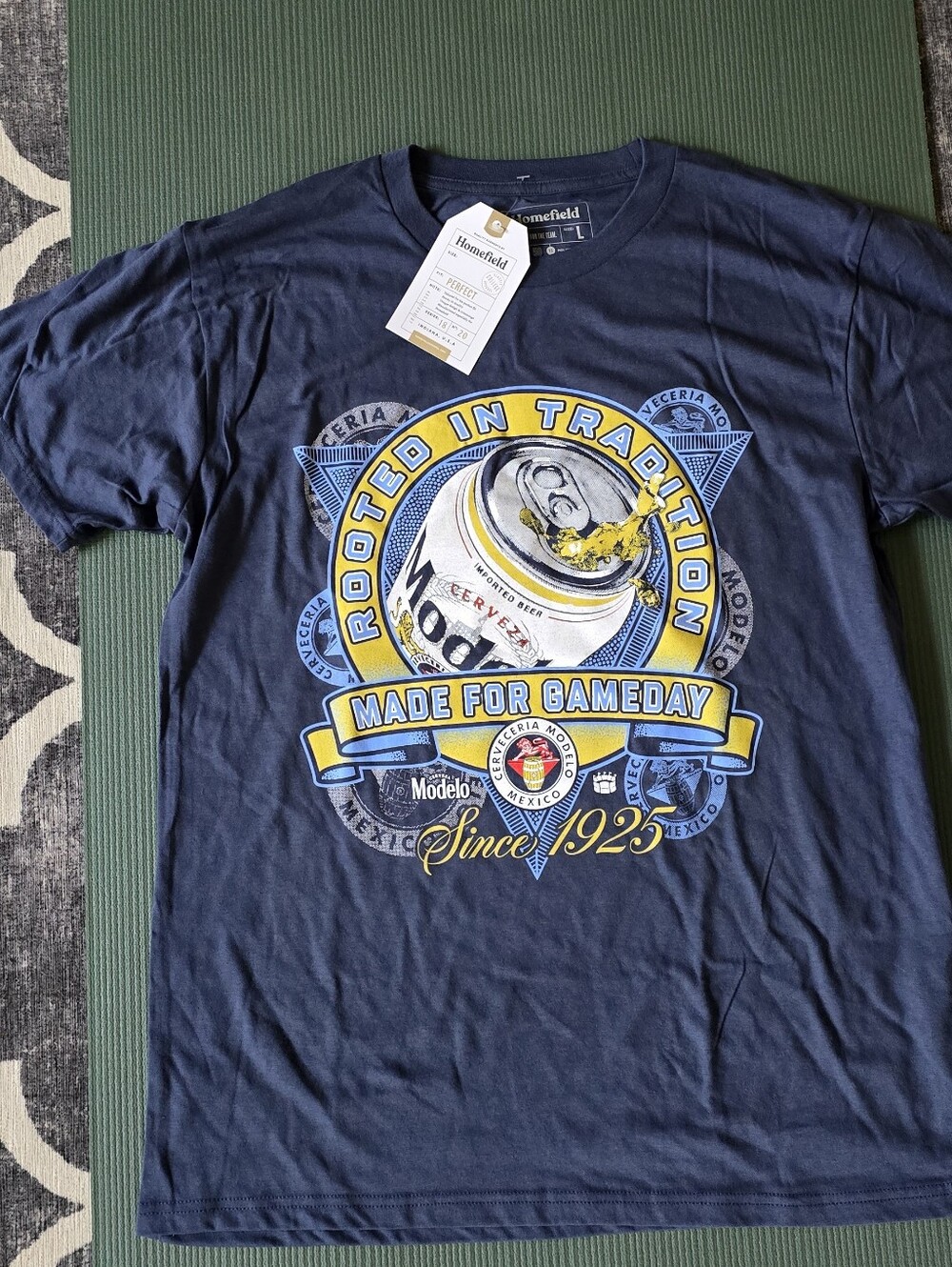 Modelo Rooted in Tradition Graphic Tee L Blue Made for Gameday Since 1925